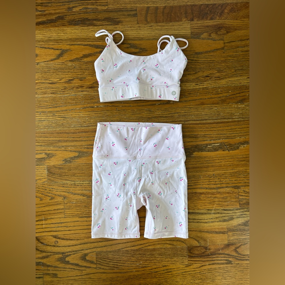 Floral White Activewear Set